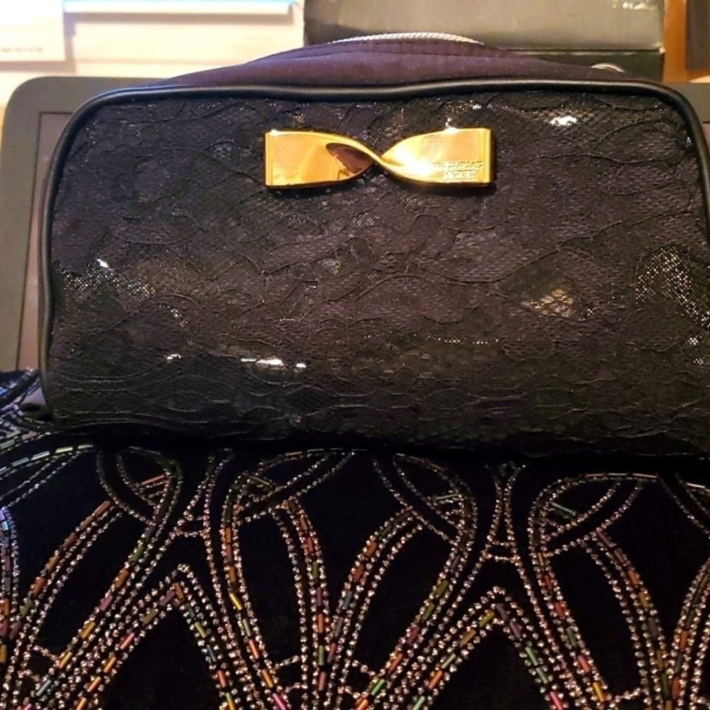 Victoria's Secret Black Lace Clutch Bag